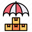 box, delivery, insurance, premise, shop, shopping, umbrella