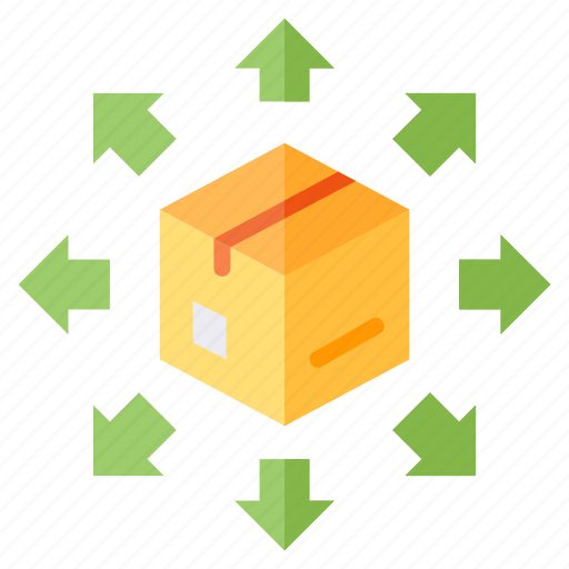 Arrow, box, cardboard, cargo, distribution, logistic icon - Download on Iconfinder