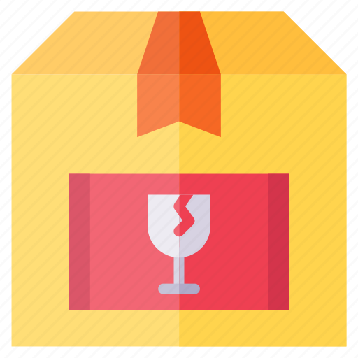 Box, careful, fragile, glass, package, shipment icon - Download on Iconfinder
