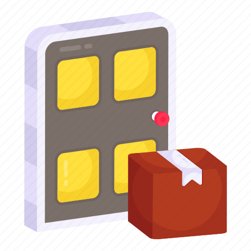 Door delivery, home delivery, parcel delivery, package delivery, logistic delivery icon - Download on Iconfinder