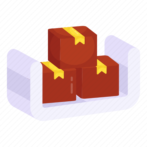 Cartons, packages, parcels, boxes, logistic delivery icon - Download on Iconfinder