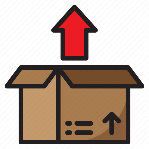 Box, parcel, logistics, delivery, up, arrow icon - Download on Iconfinder