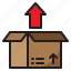 box, parcel, logistics, delivery, up, arrow 