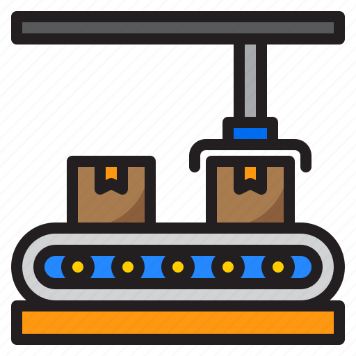 Conveyor, box, parcel, logistics, delivery icon - Download on Iconfinder