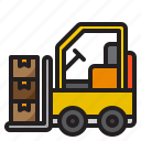forklist, box, logistics, delivery, storehouse