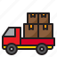 truck, delivery, logistics, shipping, parcel 