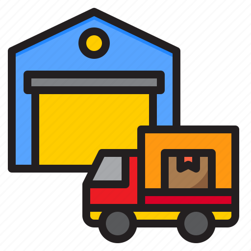 Truck, warehouse, storehouse, logistics, delivery icon - Download on Iconfinder
