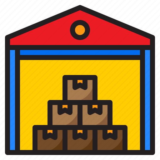 Warehouse, box, storehouse, logistics, delivery icon - Download on Iconfinder
