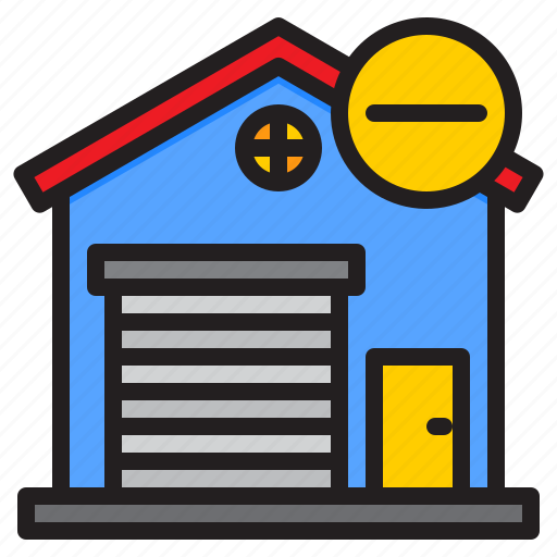 Warehouse, delete, storehouse, logistics, delivery icon - Download on Iconfinder