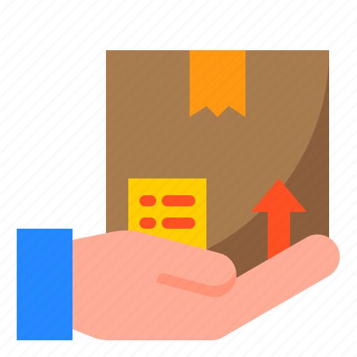 Box, pencil, logistics, delivery, hand icon - Download on Iconfinder