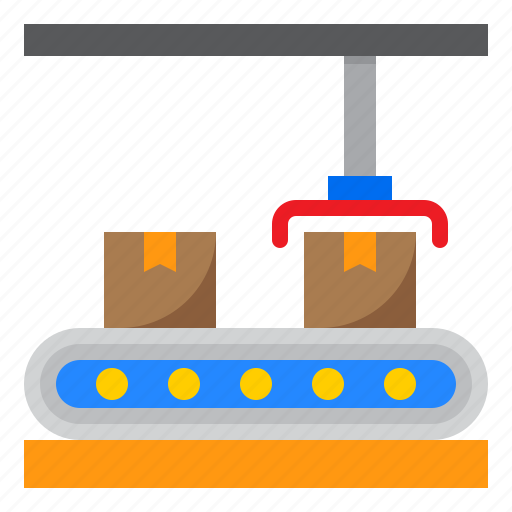 Conveyor, box, parcel, logistics, delivery icon - Download on Iconfinder