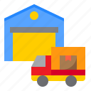 truck, warehouse, storehouse, logistics, delivery