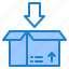 box, parcel, logistics, delivery, down, arrow 
