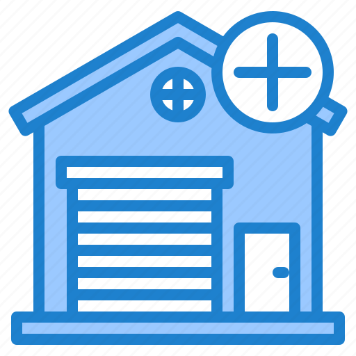 Warehouse, add, storehouse, logistics, delivery icon - Download on Iconfinder