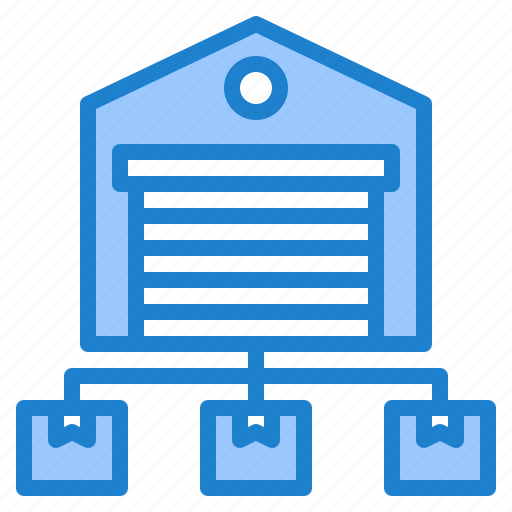 Warehouse, storehouse, logistics, delivery, box icon - Download on Iconfinder