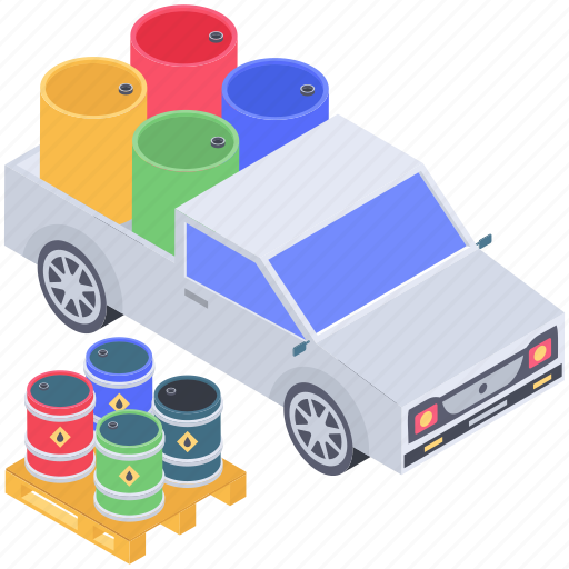 Barrels delivery, cargo, logistic delivery, shipment, shipping truck icon - Download on Iconfinder