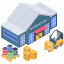 depository, stockroom, storehouse, storeroom, warehouse
