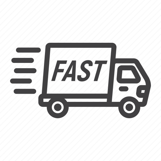 Delivery, fast, logistic, service, shipping, transport, truck icon