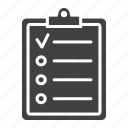 checklist, checkmark, clipboard, form, list, note