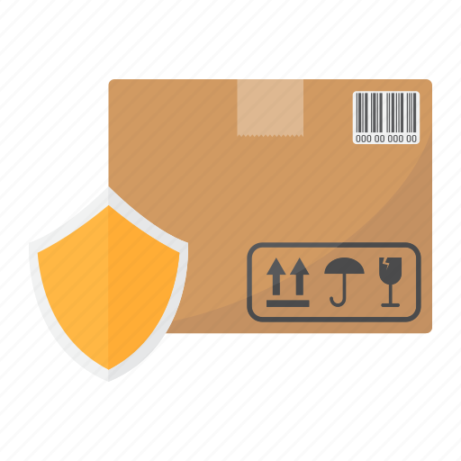 Box, cardboard, delivery, logistic, package, protection, shield icon - Download on Iconfinder