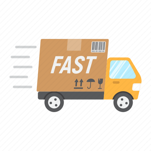Delivery, fast, logistic, service, shipping, transport, truck icon - Download on Iconfinder