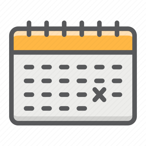 Calendar, cross, date, day, month, reminder, time icon - Download on Iconfinder