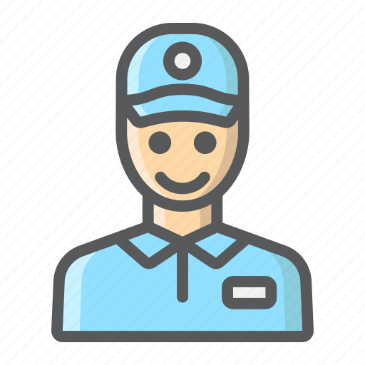 Courier, delivery, logistic, man, service, shipping, worker icon - Download on Iconfinder