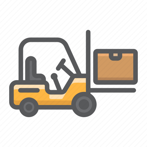 Cargo, delivery, forklift, lift, logistic, truck, vehicle icon - Download on Iconfinder