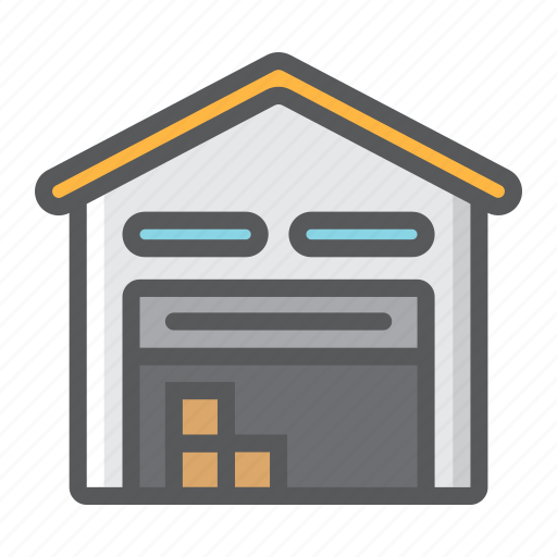 Box, building, cargo, delivery, logistic, storage, warehouse icon - Download on Iconfinder