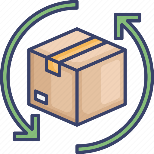 Arrows, box, logistic, package, refresh, rotate, transfer icon - Download on Iconfinder