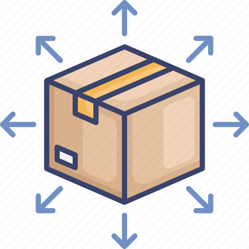 Arrows, box, distribute, logistic, package, shipping, transfer icon - Download on Iconfinder