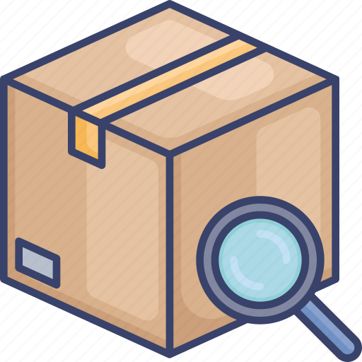 Box, find, logistic, magnifier, package, scan, search icon - Download on Iconfinder
