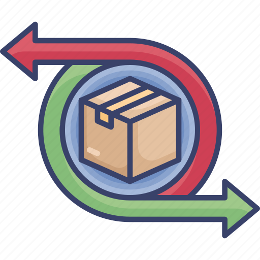 Arrows, box, logistic, package, return, shipping, transfer icon - Download on Iconfinder