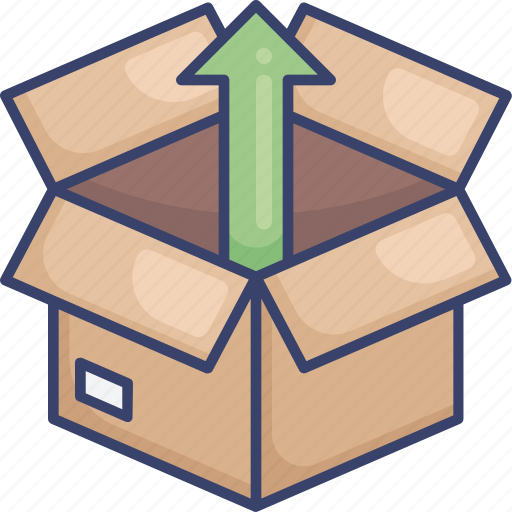 Arrow, box, logistic, package, shipping, unbox, up icon - Download on Iconfinder