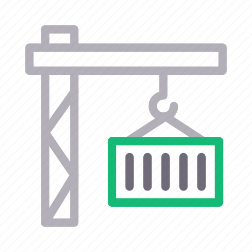 Container, crane, delivery, logistics, shipping icon - Download on Iconfinder