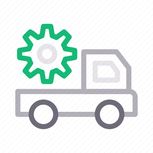 Delivery, gear, logistics, truck, vehicle icon - Download on Iconfinder