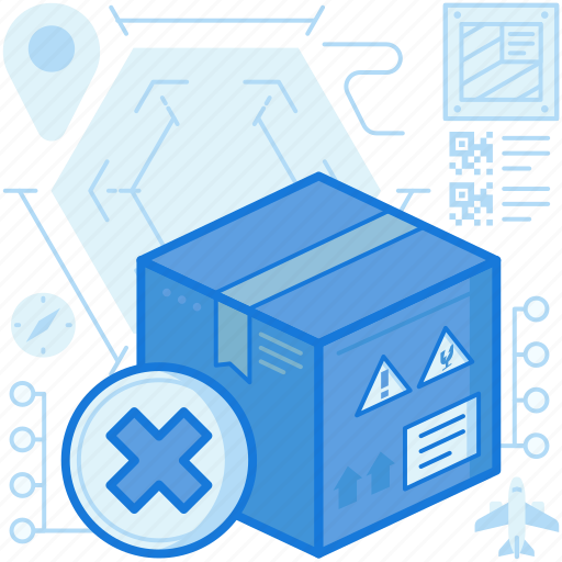 Box, cancel, delete, delivery, logistic, package, parcel icon - Download on Iconfinder