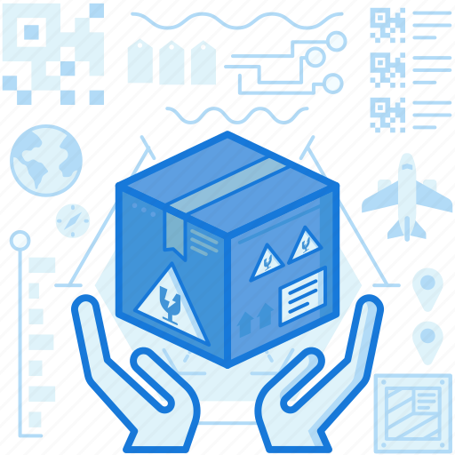 Box, care, delivery, fragile, hand, logistic, package icon - Download on Iconfinder