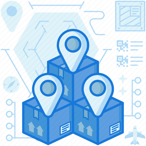 Box, destination, location, marker, package, parcel, pin icon - Download on Iconfinder