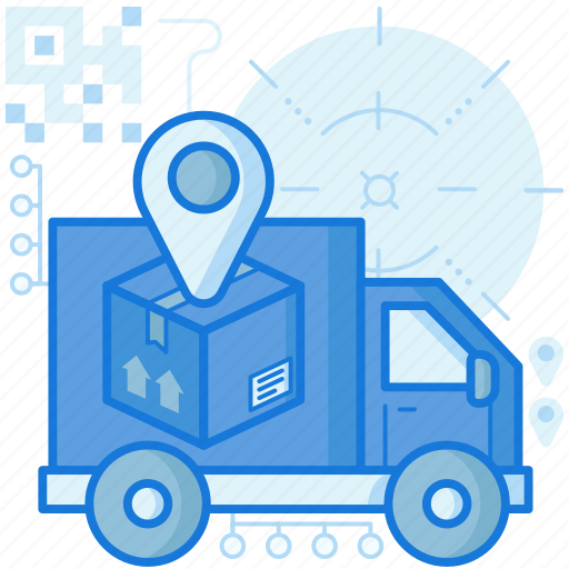 Destination, location, map, marker, pin, truck, vehicle icon - Download on Iconfinder