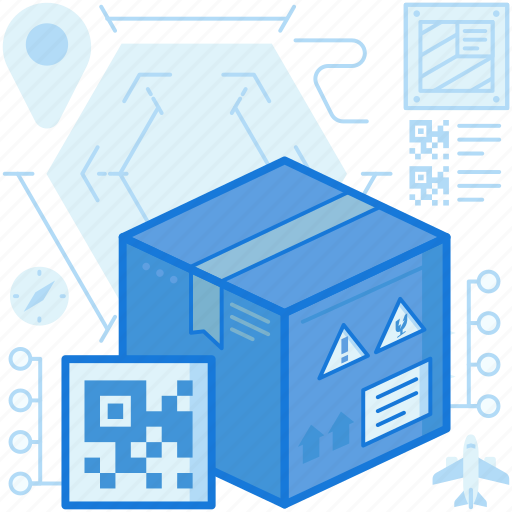 Box, code, delivery, logistic, package, parcel, qr icon - Download on Iconfinder