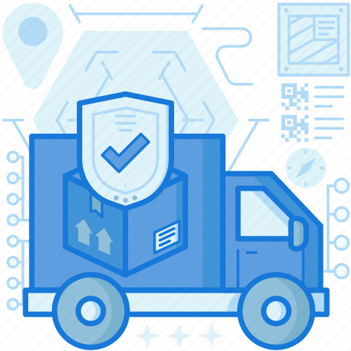 Confirm, protection, security, shield, transport, truck, van icon - Download on Iconfinder