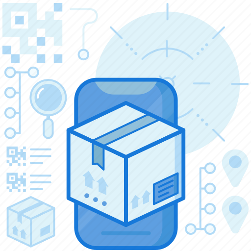 Box, logistic, mobile, package, parcel, phone, smartphone icon - Download on Iconfinder