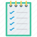 checklist, document, notepad, survey, tasklist