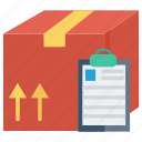 box, clipboard, delivery, document, product