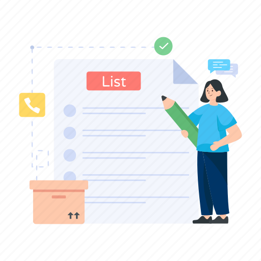 Inventory item, inventory list, stock list, inventory report, checklist illustration - Download on Iconfinder