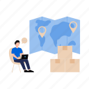 map, location, deliveryservice, boy