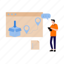 package, location, online, delivery, logistic
