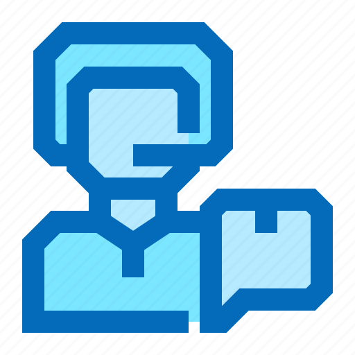 Logistics, distribution, package, call, center, agent icon - Download on Iconfinder