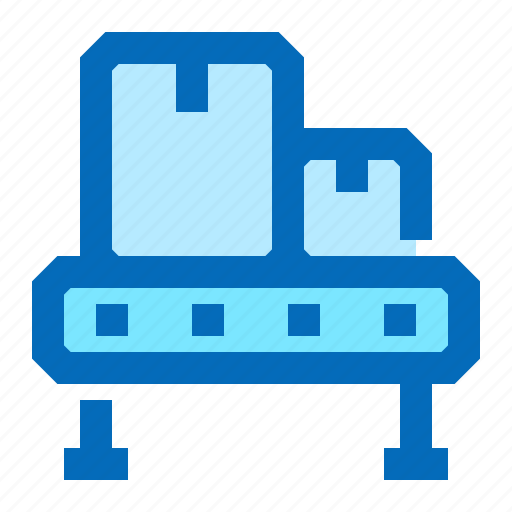 Logistics, distribution, package, conveyor, belt, cardboard icon - Download on Iconfinder